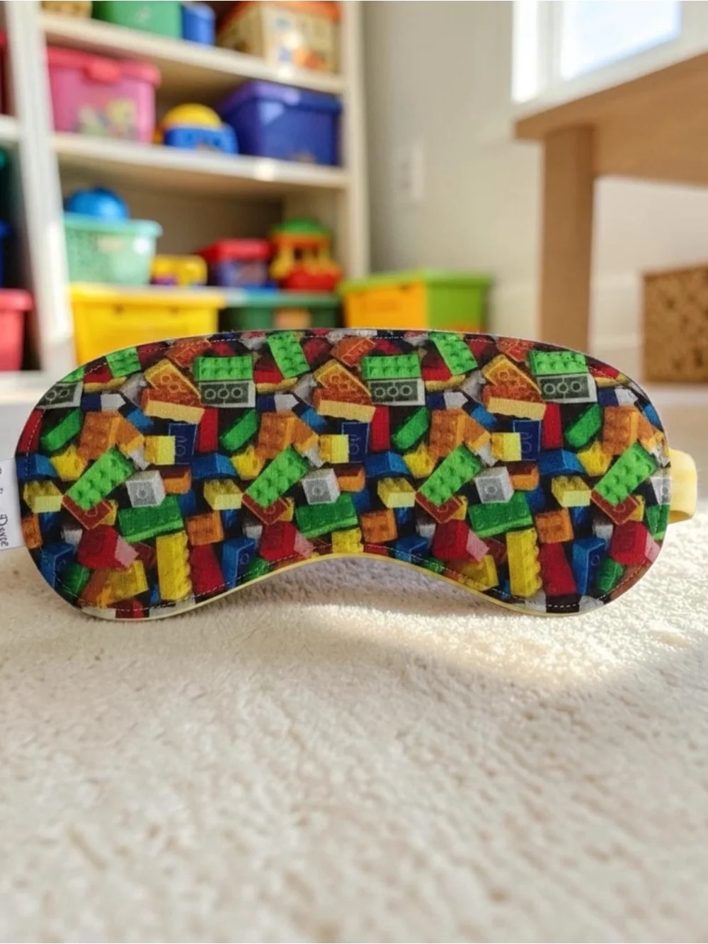 Building Block Theme Sleep Mask for Kids, New Handmade